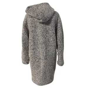 TOPSHOP Abigail Gray Boucle Hooded Wool Blend Coat Size‎ 6 Classic Warm Winter thumbnail 4