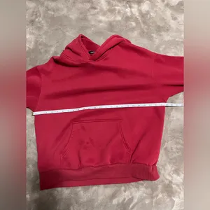 TRENDY QUEEN Viral Soft Red Pullover Hoodie Sweatshirt Women’s Sz M EUC thumbnail 5