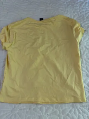 I heart crying cropped t shirt Yellow Size XS thumbnail 3