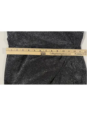 Women Altard State Small Black Silver Shimmer Sparkly Long Sleeve Mini Dress thumbnail 6