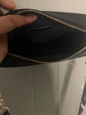 Black Crossbody Bag with Gold Chain Strap thumbnail 5