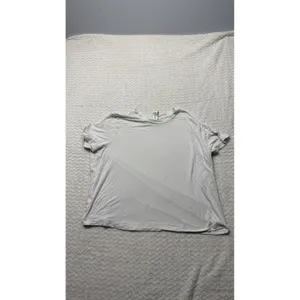 Alo Yoga Womens White Short Sleeve Relaxed Fit Crew Neck Activewear T-Shirt S thumbnail 2