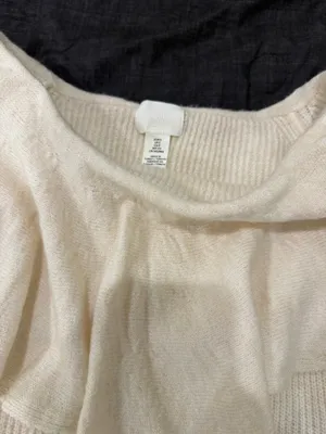 H&M White Off-The-Shoulder Sweater thumbnail 3