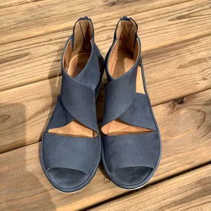 Clarks Stylish 🌷COMFY 🌷leather platform sandals 💙 thumbnail 6