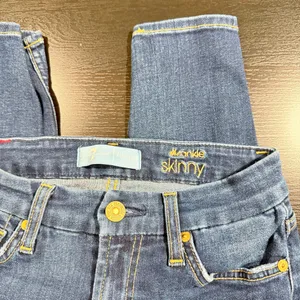 7 For All Mankind Dark Blue Distressed Skinny Jeans size 24 thumbnail 4