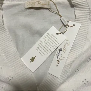 Love Shack Fancy Bella Poque coquette knit dainty cardigan top thumbnail 3