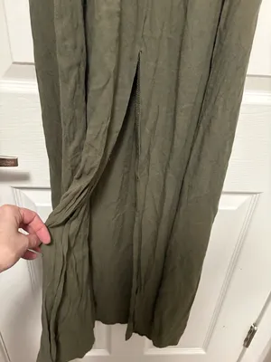 Xhilaration Olive Green Embroidered Floral Women's Maxi Dress thumbnail 6