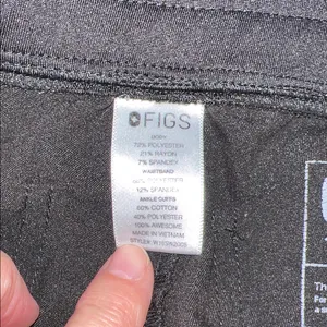 Figs Scrub Black Jogger Pants with Pocket Detail I7 thumbnail 6