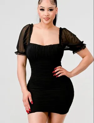 Privy Ruched Bodycon Dress thumbnail 1