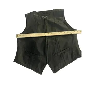 Wilsons The Leather Experts Sleeveless Vest Full Zip L Black Moto thumbnail 5