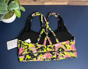 Lululemon Energy Bra Luxtreme NWT Size 2 Inflect Floral Highlight Yellow Multi thumbnail 4