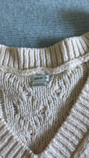 Aerie Sweater Vest Cable Knit thumbnail 2