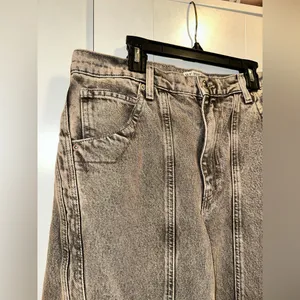 NWT FREE PEOPLE We The Free Olsen Cuffed Crop Barrel Jeans - Slate $128 thumbnail 9