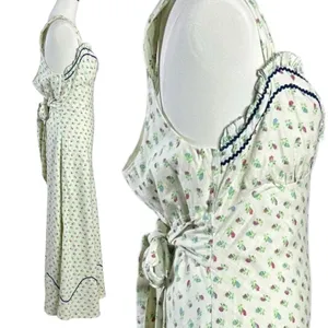 Free People Dainty Western Prairie Sweet Hearts Midi Dress in Ivory Combo Medium thumbnail 12