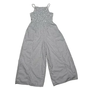 American Eagle Outfitters Jumpsuit 2XL XXL Striped Smocked Lined Wide Leg Cotton thumbnail 11