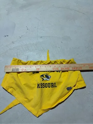 University of Missouri mizzou hype and vice Yellow Bandana tube top medium thumbnail 3