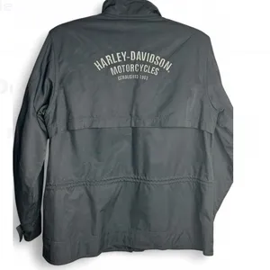 Harley Davidson Vintage Womens Nylon Parka Jacket Black Size XL thumbnail 2