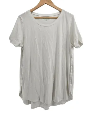 Soft Surroundings T-Shirt Womens XL White Pima Cotton Spandex Stretch EUC thumbnail 1