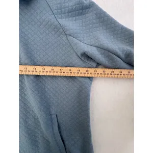KUHL Quinn Quilted Pullover Light‎ Blue Snap Neck Sweater Womens XL 108846 thumbnail 5