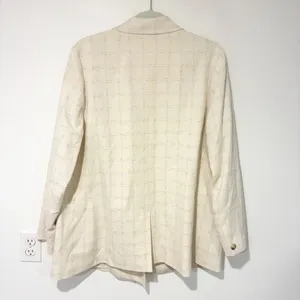 Madewell Plus‎ Size 1X Cream The Caldwell Blazer Ghent Plaid thumbnail 6