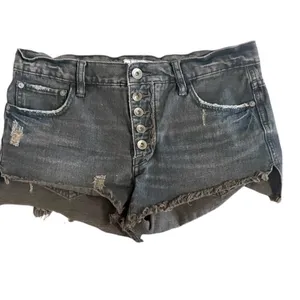 Free People Women’s Shorts Black Jeans Size 26 thumbnail 3