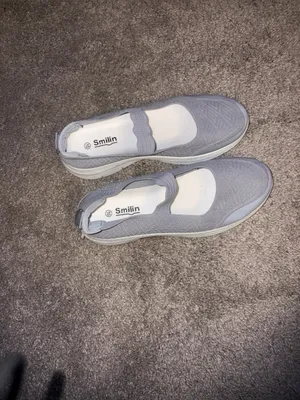 Women's Slip-On Mary Jane Flats in Gray new thumbnail 3