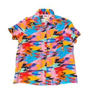 Solid & Striped Colorful Cabana Button Up Top thumbnail 1