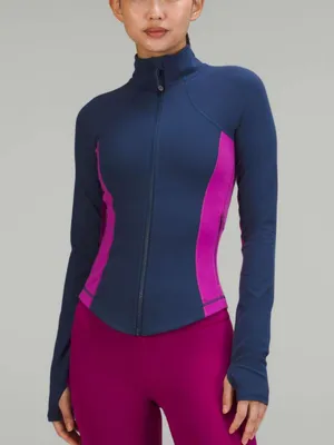 Lululemon Throwback Shape Jacket Mineral Blue Vivid Plum Women’s 12 thumbnail 1