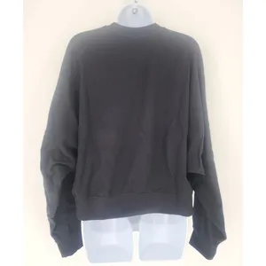 Adidas Trefoil Neon Gingham Logo Cropped Sweatshirt Black Women’s Size L thumbnail 9