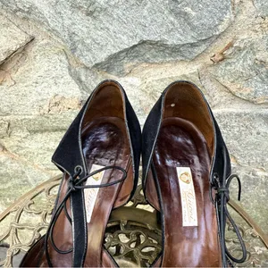 Gucci Vintage Black Suede Heels size 7 thumbnail 4