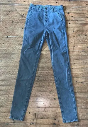 American Eagle gray multi button highest rise 4 long jeggings thumbnail 1