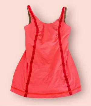 LULULEMON Orange Seamed Workout Tank Top Size US 4 thumbnail 1