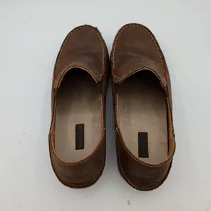 OluKai Nohea Nubuck Dark Java Tan Leather Slip On Loafers Womens 9.5 20174-4834 thumbnail 9