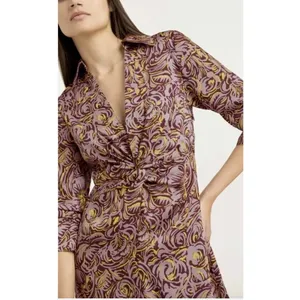 Cinq à Sept Dayna Desert Rose Floral Chiffon Midi Dress Size‎ 10 thumbnail 5