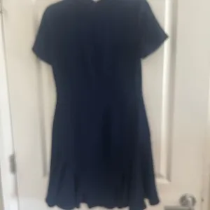 Shoshanna Blue A-Line Mini Dress with Mock Neck thumbnail 7