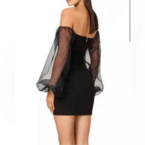 NWT Nookie Illusion Sleeve Mini Dress in‎ Black Sz XS $249 thumbnail 2