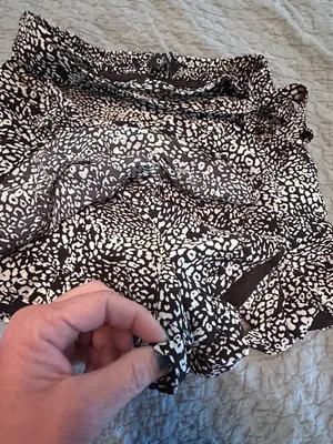 DO+BE Black & White Printed Wrap Skort with Tie thumbnail 3