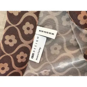 ASOS Design Brown Geometric Floral Print Semi Sheer Long Sleeve Blouse Size 24 thumbnail 8