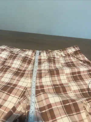 Anthropologie Brown & Cream Plaid Capris thumbnail 5