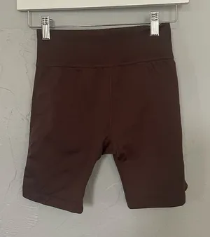 Aeropostale Brown High-Waisted Ripped Spandex Shorts‎ XS thumbnail 1