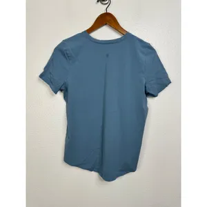 Lululemon Love Crewneck T-Shirt Blue Pima Cotton‎ Short Sleeve Size 6 LW3CPFS thumbnail 2
