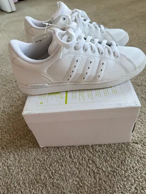 Adidas Vintage Baseline W White Leather Low Top Premium Classic Tennis Sneakers thumbnail 5