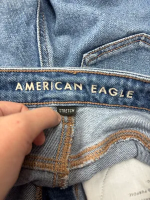 American Eagle Stretch Distressed Mom Jeans Size 4 X-Short thumbnail 5