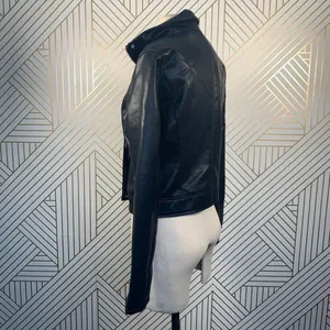 BLANKNYC Faux Leather Full Zip‎ Moto Jacket Black thumbnail 8