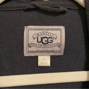 Ugg Australia Gray Drape Front Cardigan Sweater size Large thumbnail 5