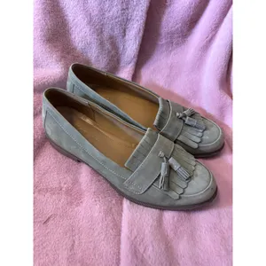 Hotter Gray Suede Kiltie Tassel Loafers Made in England Womens Size 9.5 Slip On thumbnail 3