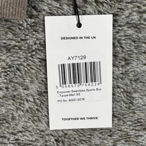 NWT AYBL Empower Seamless Sports Bra Sz XS Taupe Marl thumbnail 5
