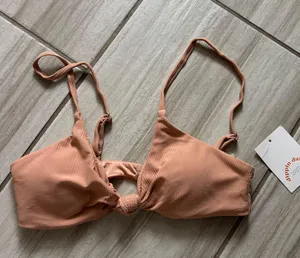 Dippin’ Daisy’s Tan Bikini Tie Top M thumbnail 1