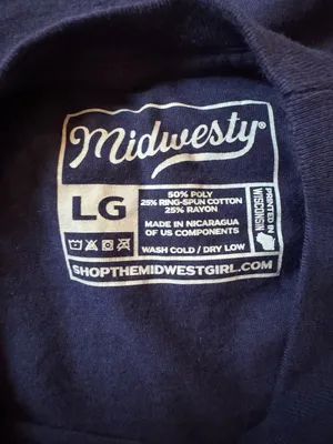 Women’s Midwest Girl “Midwesty” Script Graphic T-Shirt Royal Blue Large thumbnail 5