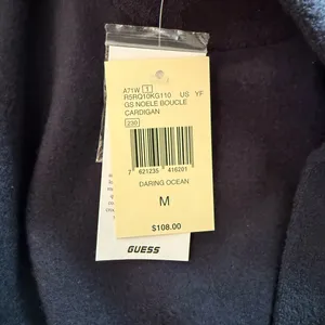 GUESS Blue Varsity Letter Cardigan Sweater thumbnail 6